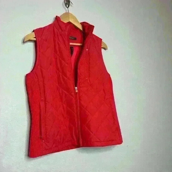 Lauren Ralph Lauren black label zip up vest size S women’s reddish color - Picture 2 of 4